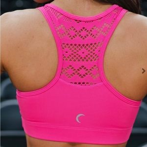 NWOT ZYIA hot pink bomber bra